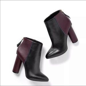 Cabi Leather Color Block Booties
